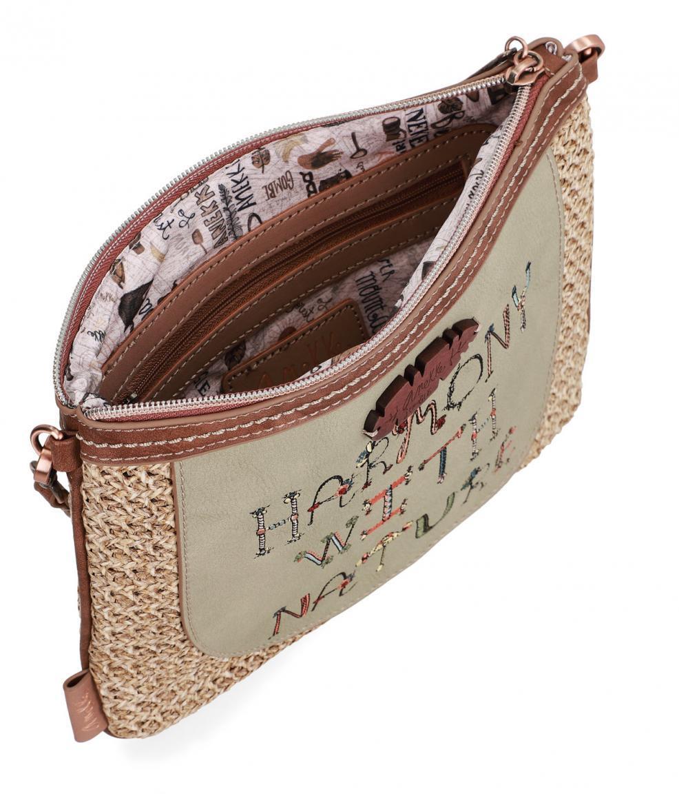 Anekke Schultertasche Clutch Jungle Nature Flechtoptik