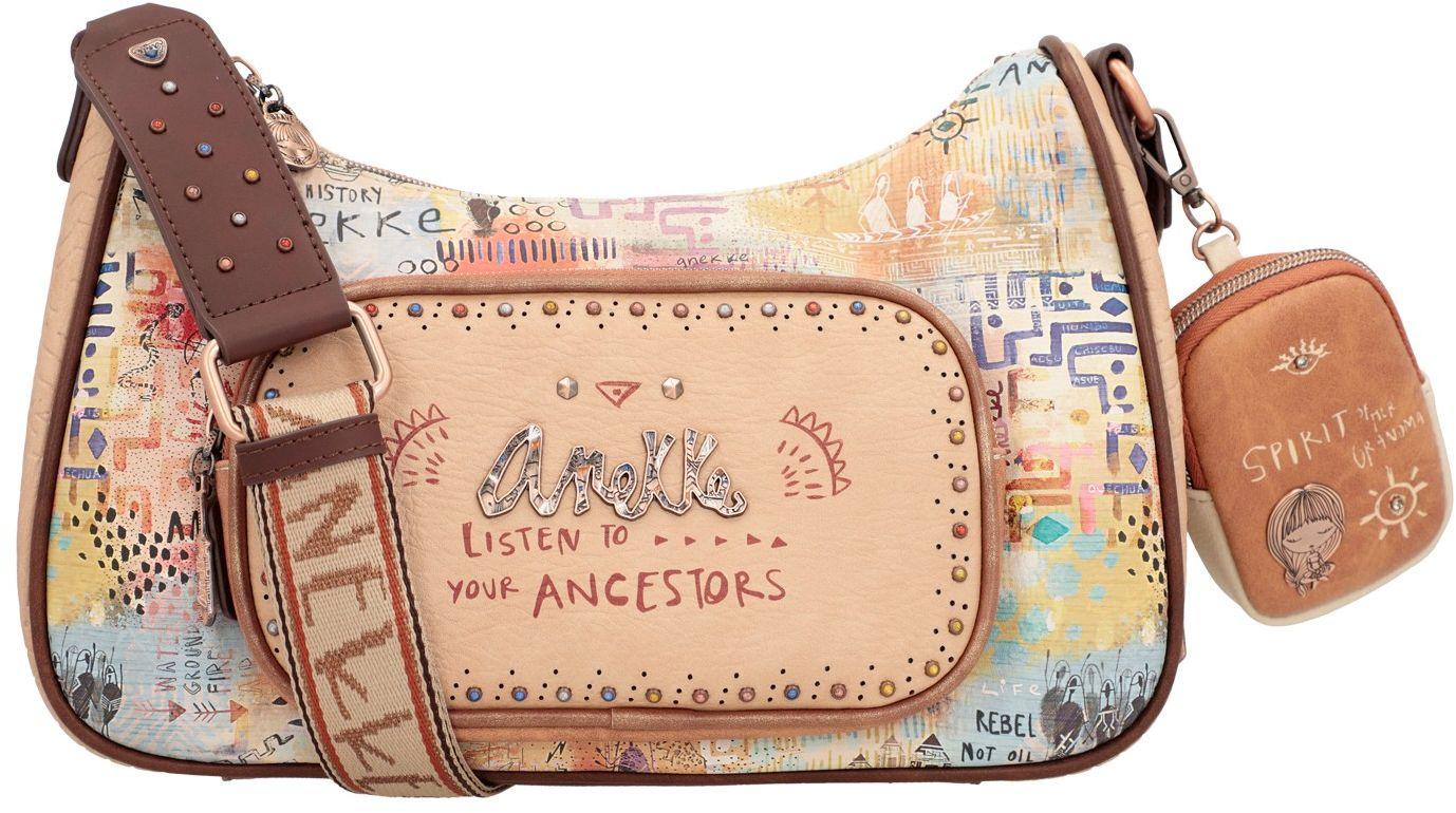 Anekke Schultertasche Menire Tribe Print mit Glitzer Etuianhänger