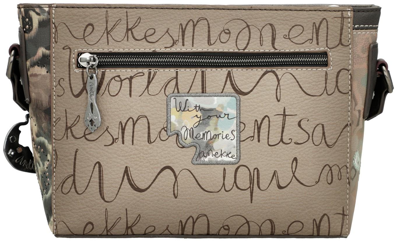 Anekke Schultertasche mit Druck Kollektion Real Beige