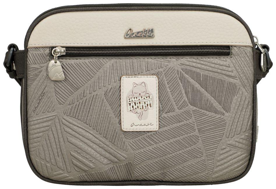 Anekke Schultertasche mit drei Hauptfächern Sophia Beige Glitzer