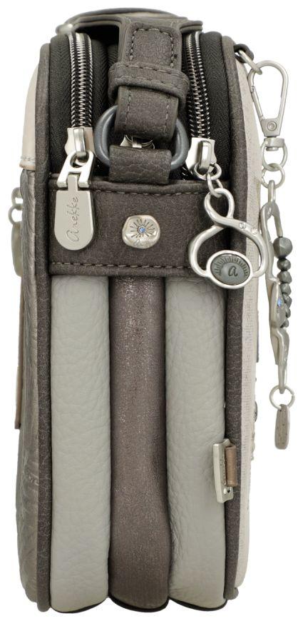 Anekke Schultertasche mit drei Hauptfächern Sophia Beige Glitzer