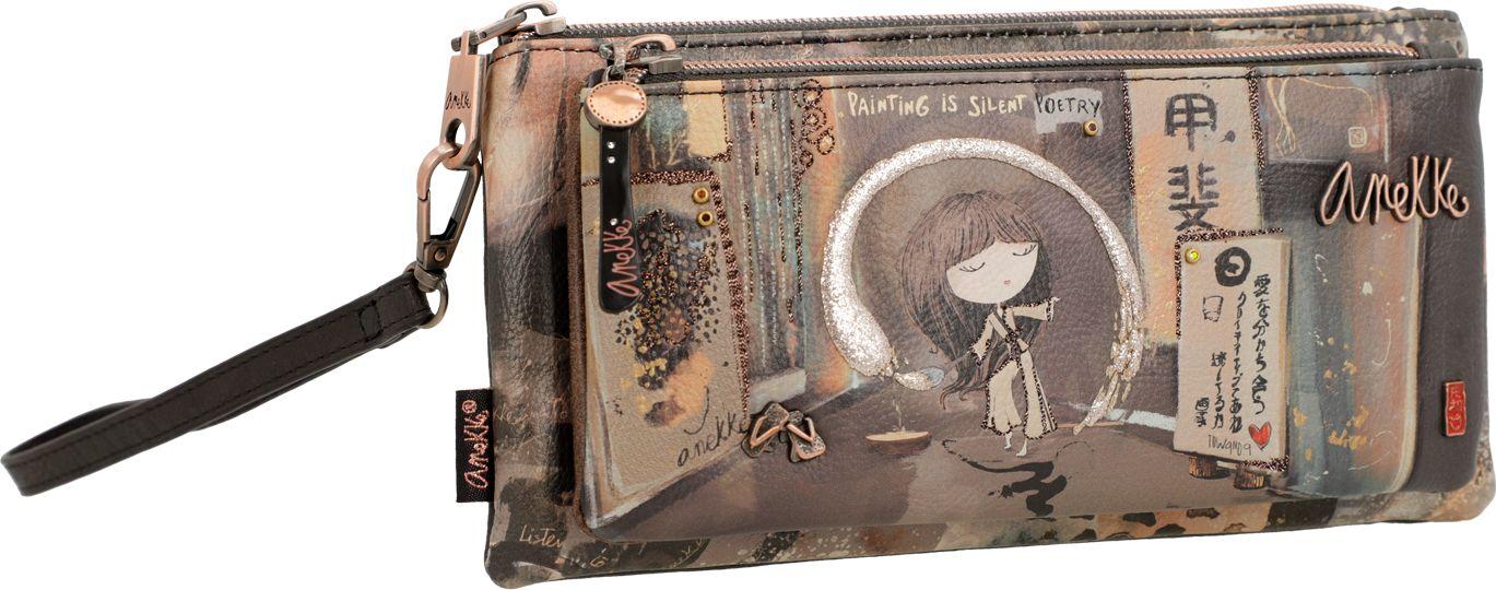 Anekke Shoen japanische Kunst Wallet Kosmetiketui zweigeteilt