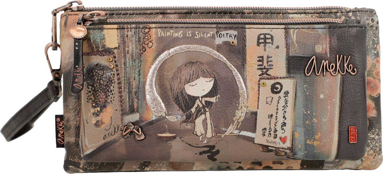 Anekke Shoen japanische Kunst Wallet Kosmetiketui zweigeteilt