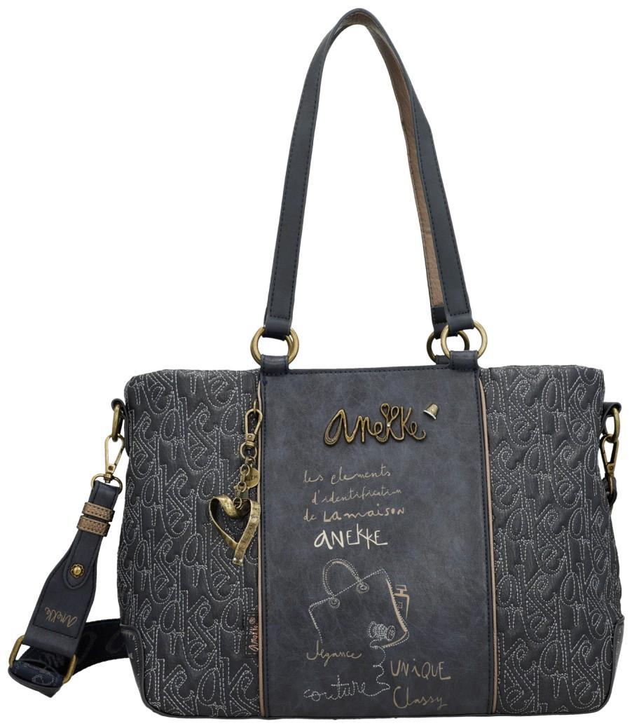 Anekke Shoppertasche Mademoiselle Boutique Glitzer Blau