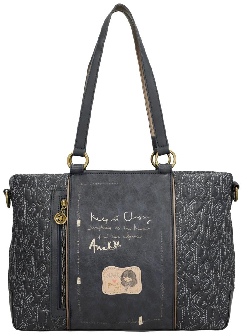 Anekke Shoppertasche Mademoiselle Boutique Glitzer Blau