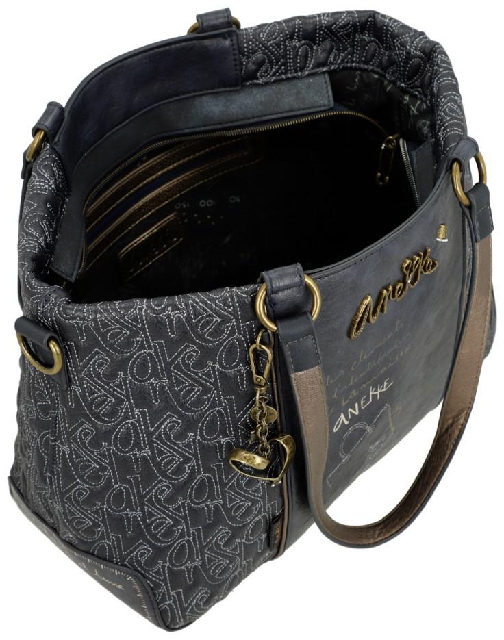 Anekke Shoppertasche Mademoiselle Boutique Glitzer Blau