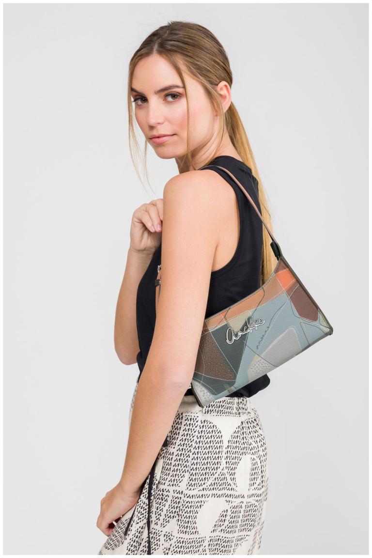 Anekke Sophia Auralis Schultertasche Nietendekor bunt