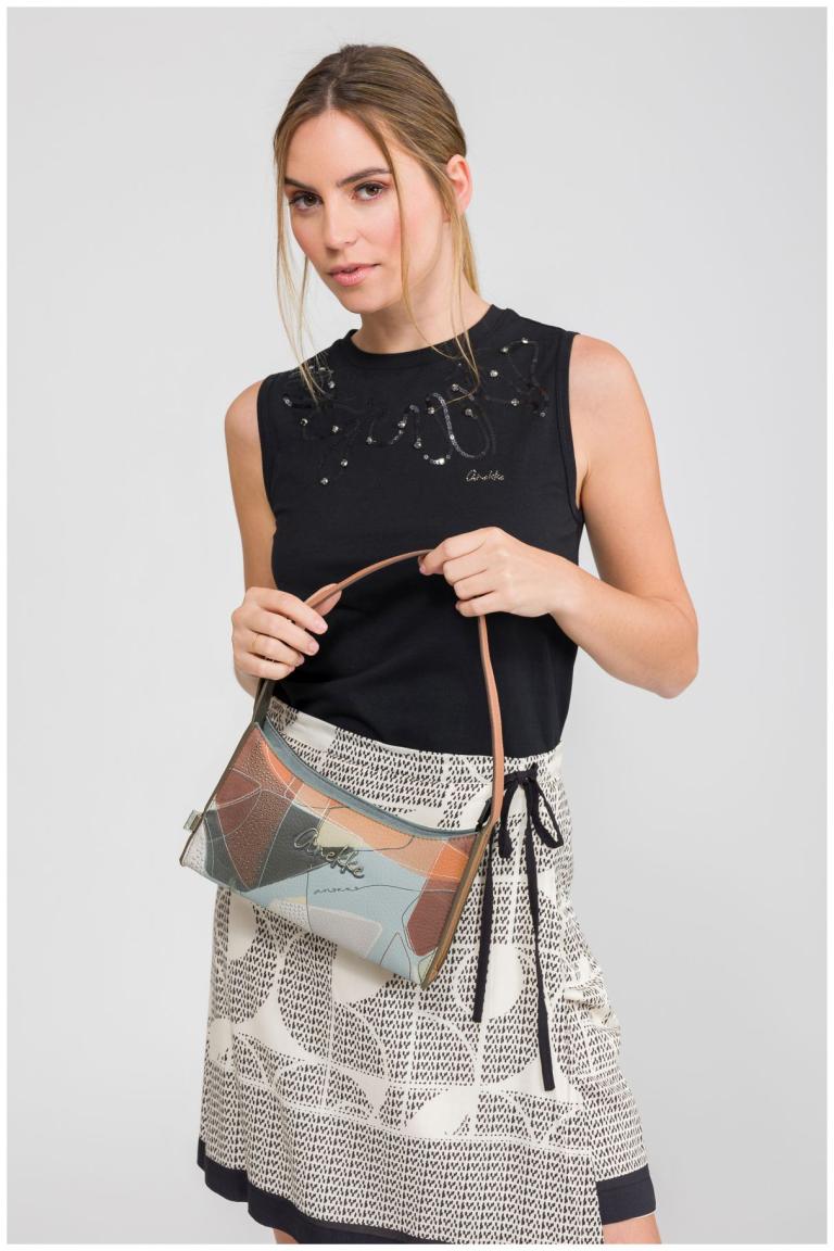 Anekke Sophia Auralis Schultertasche Nietendekor bunt