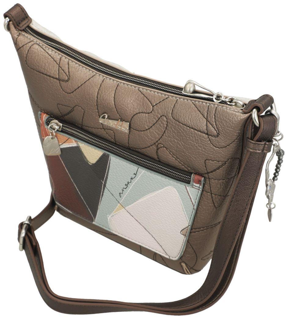 Anekke Sophia Beuteltasche hellbeige Metallic