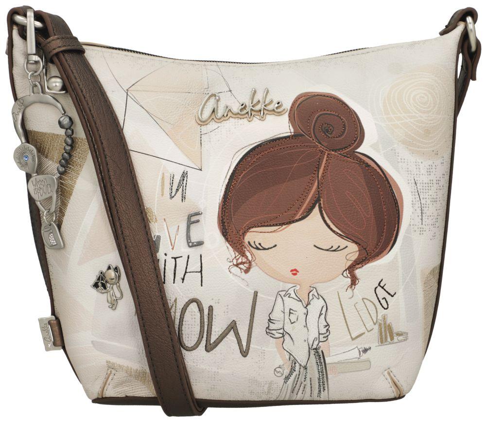 Anekke Sophia Beuteltasche hellbeige Metallic