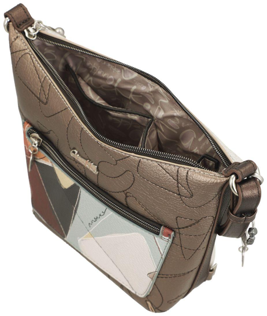 Anekke Sophia Beuteltasche hellbeige Metallic