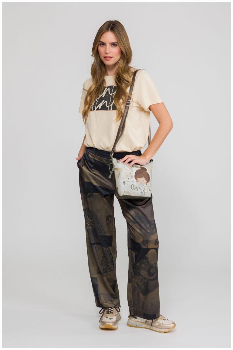 Anekke Sophia Beuteltasche hellbeige Metallic