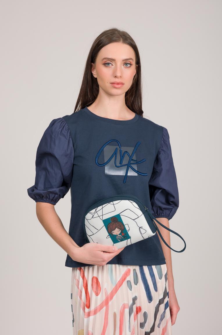 Anekke Sophia Kosmetiktäschchen blau weiß