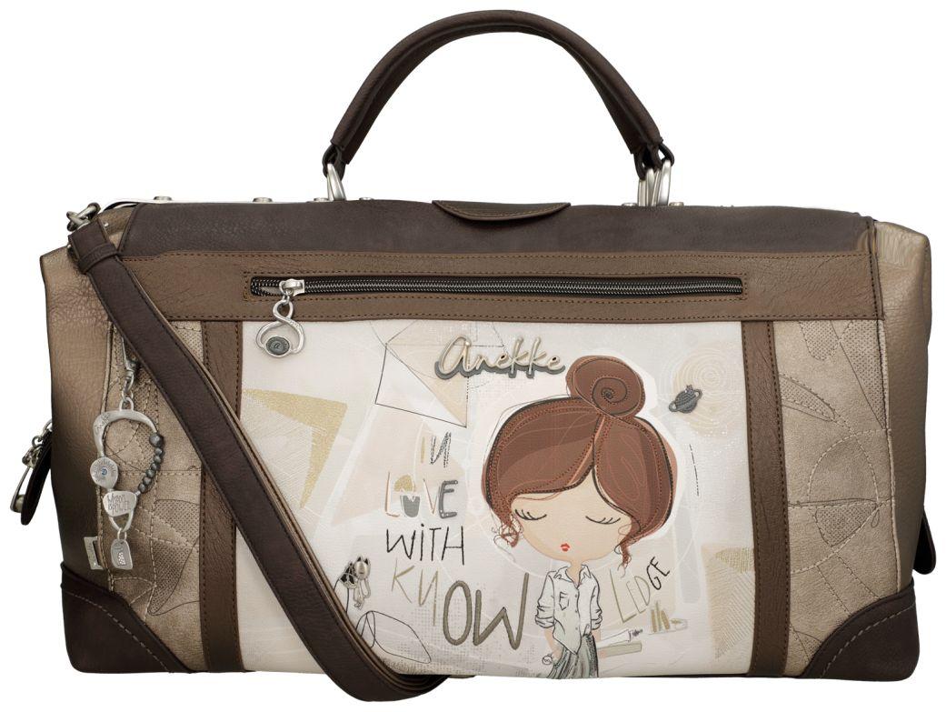 Anekke Sophia Travelbag Doktortasche big Braun mit Print