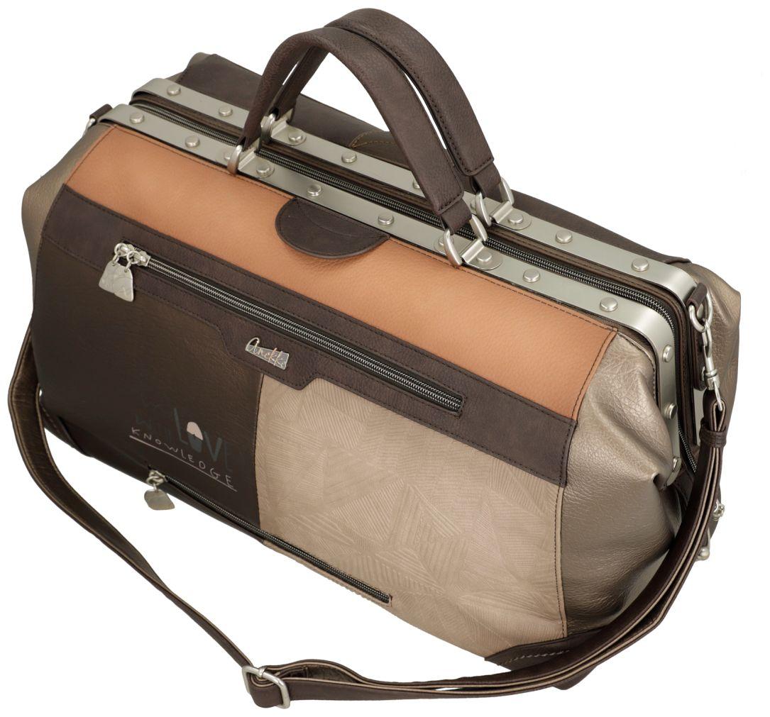 Anekke Sophia Travelbag Doktortasche big Braun mit Print