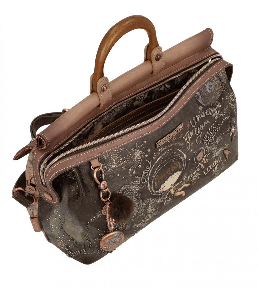 Anekke Top Handle Tasche Universe Space Stars Planets Überschlag