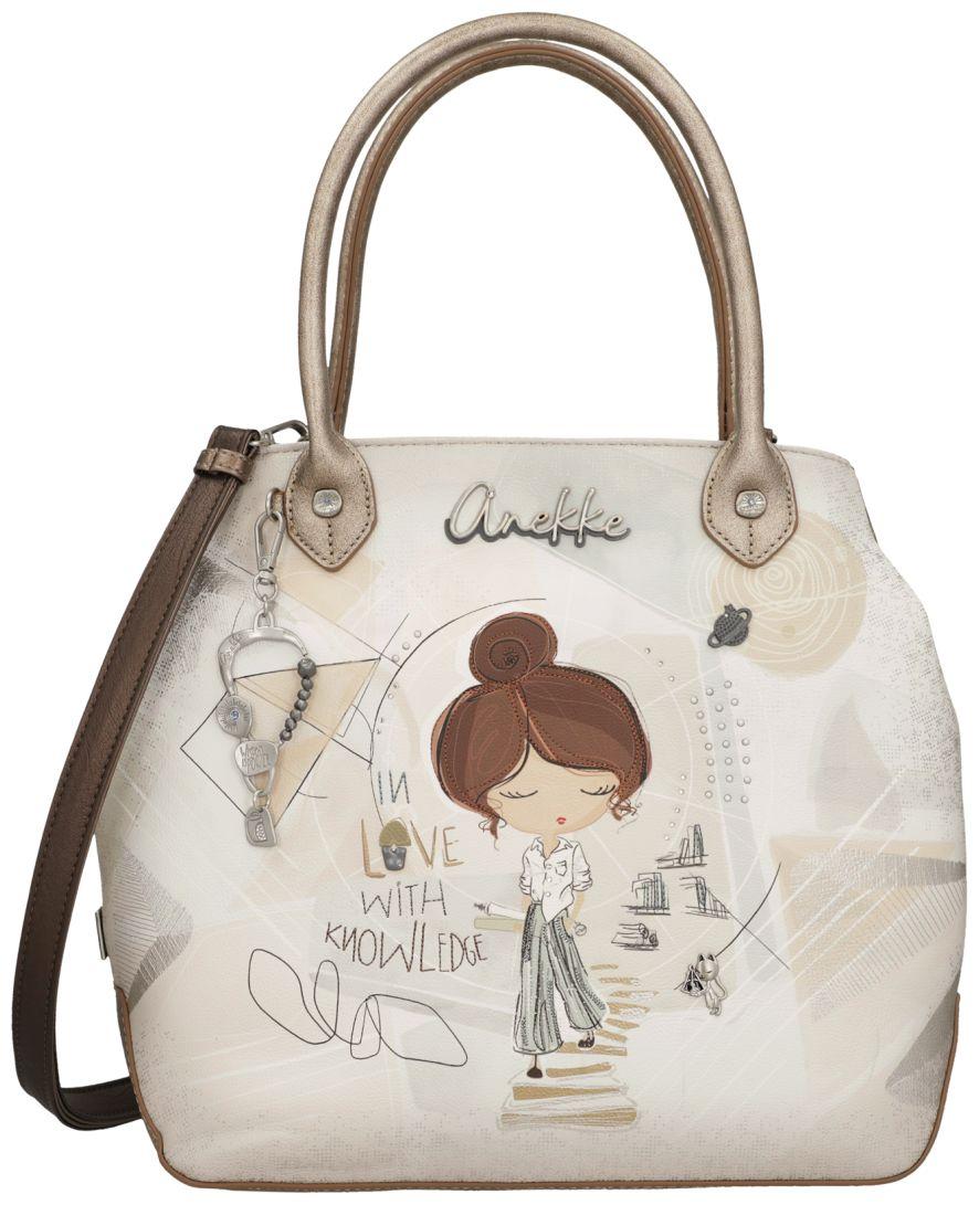 Anekke Tote Bag mit Print Sophia Hell Gold