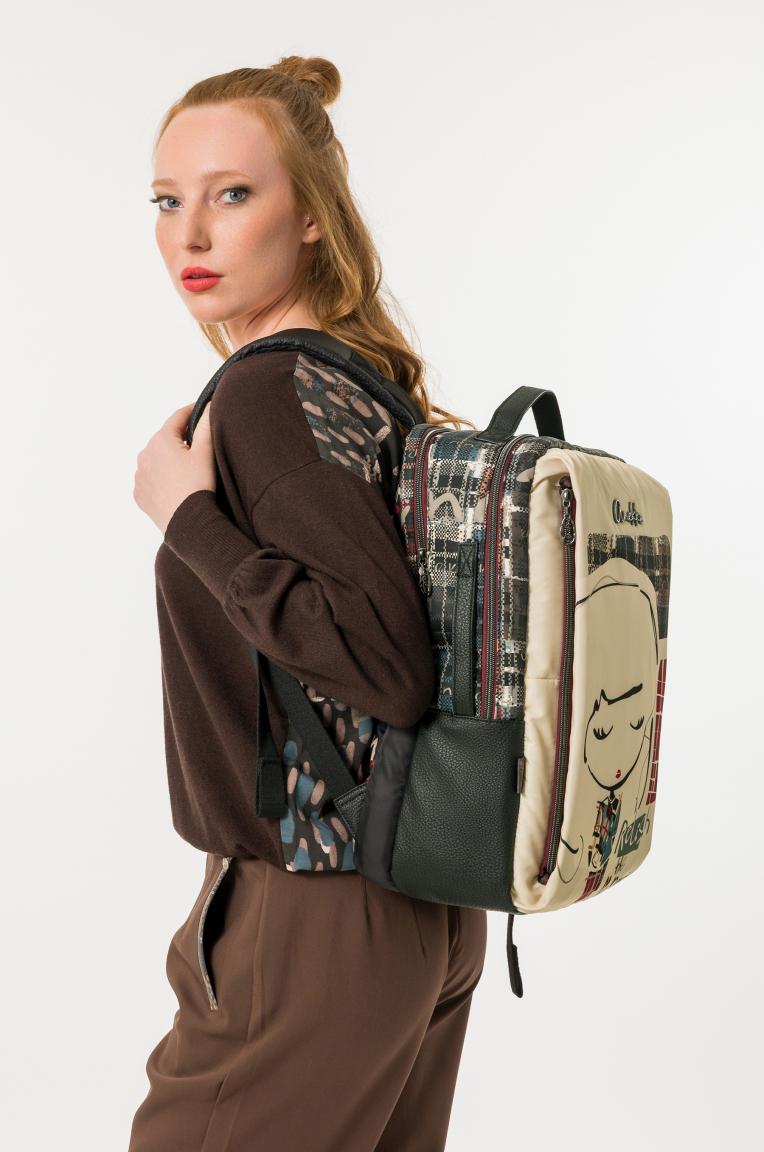 Anekke Travel Iron Reiserucksack Portrait - Beige