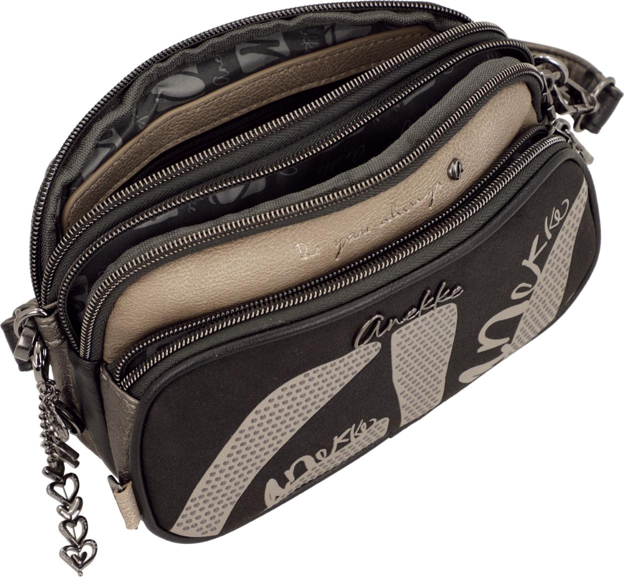 Anekke Tulip Essence Umhängetasche Nieten - Taupe, Schwarz