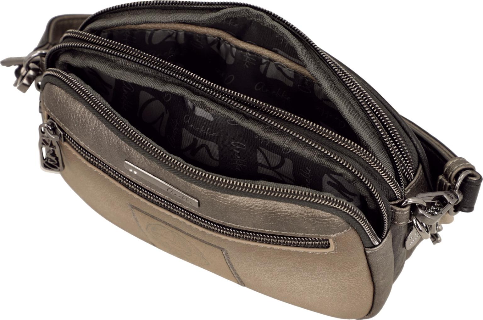 Anekke Tulip Essence Umhängetasche Nieten - Taupe, Schwarz