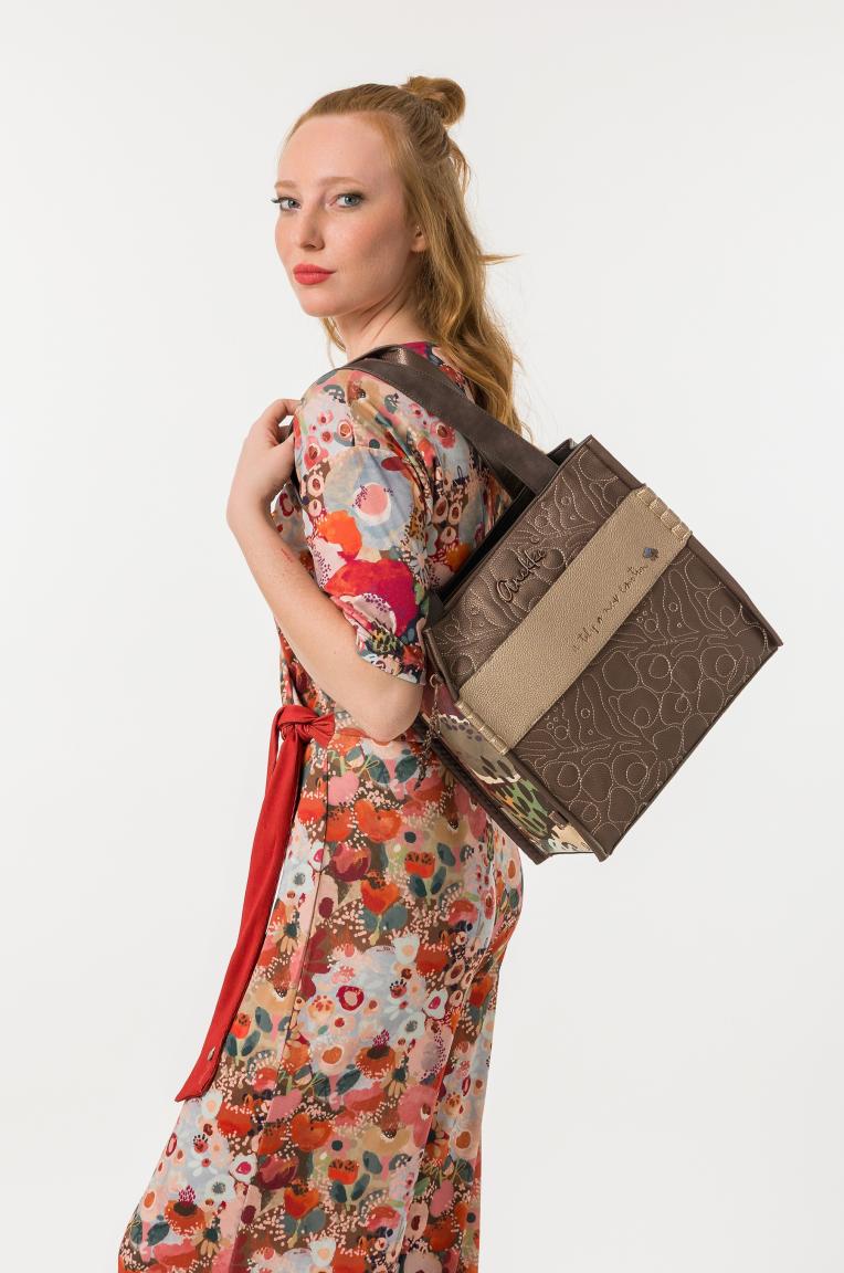 Anekke Tulip Shoppertasche Full Print - Braun