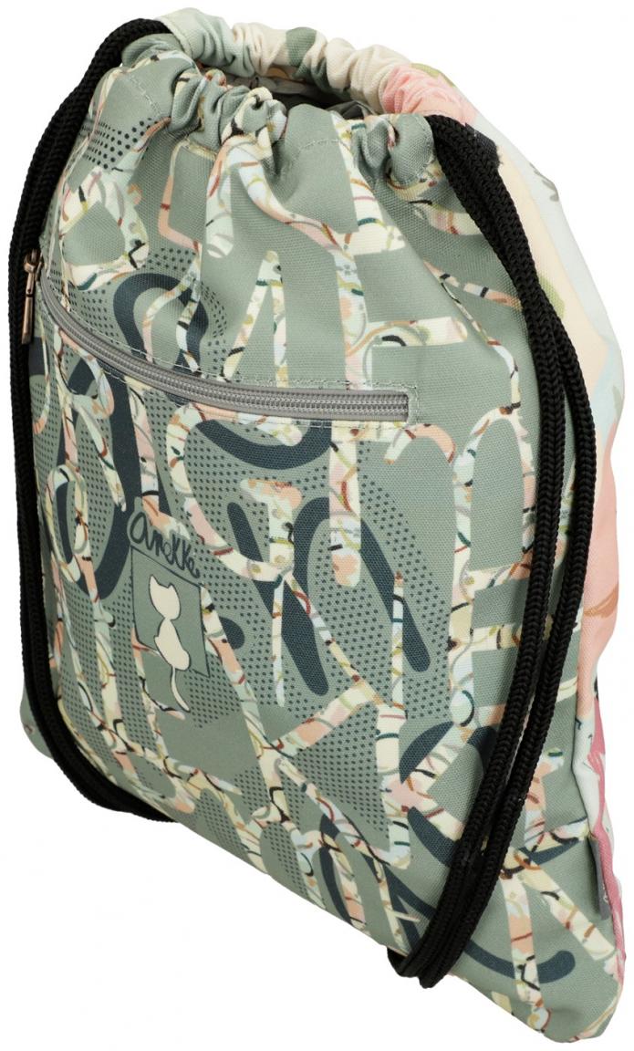 Anekke Turnbeutelrucksack Alma Original grün rosa Logoprint