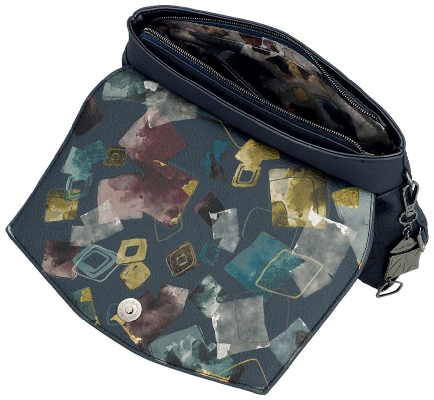 Anekke Überschlagtasche dunkelblau geprägt Real Evolution