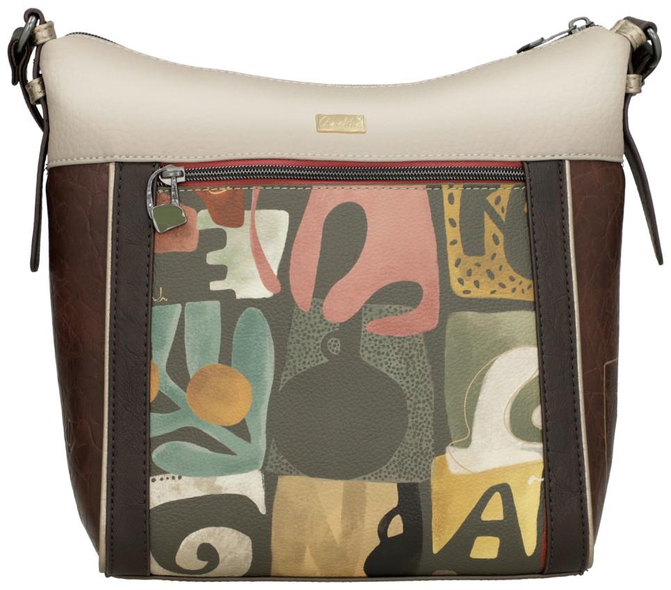 Anekke Umhängetasche Comicprint Griechenland Muse Ziernieten