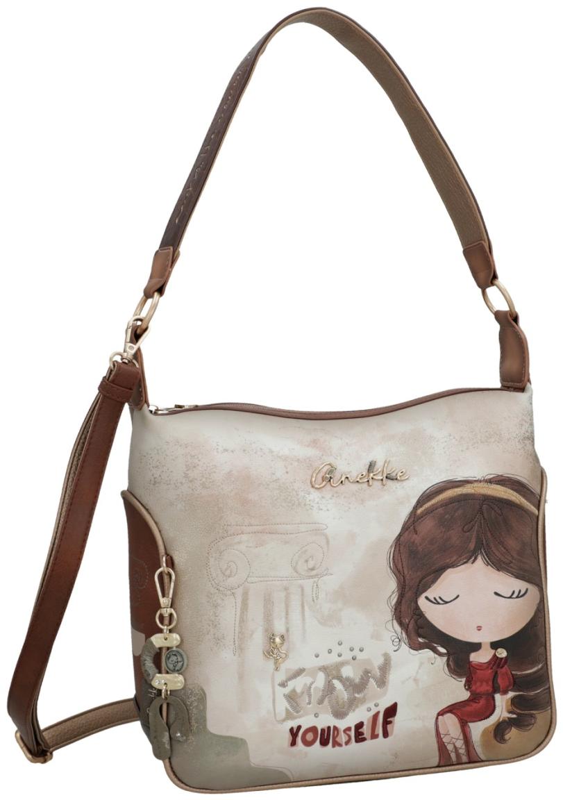 Anekke Umhängetasche MUSE Beige mit Print