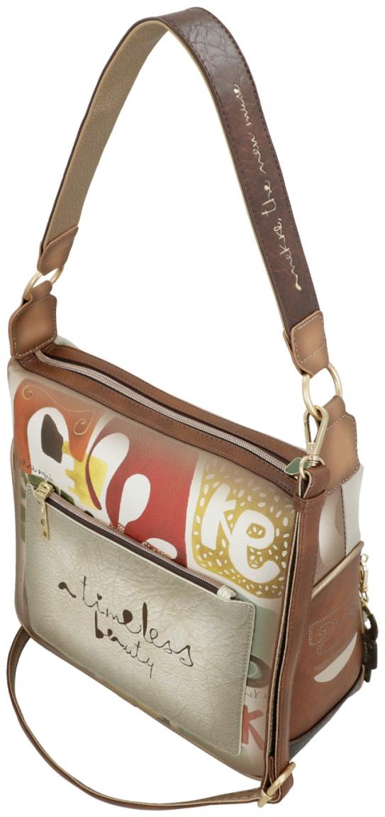 Anekke Umhängetasche MUSE Beige mit Print