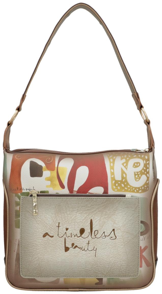 Anekke Umhängetasche MUSE Beige mit Print