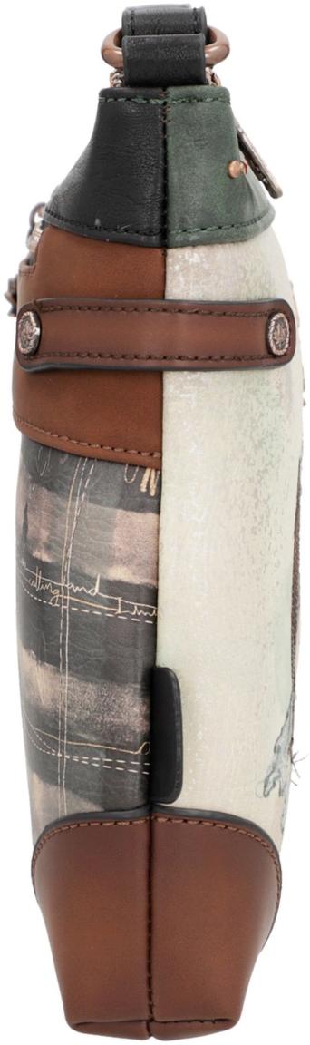 Anekke Umhängetasche Nieten The Forest Wälder Kanada beige braun Wildnis bestickt