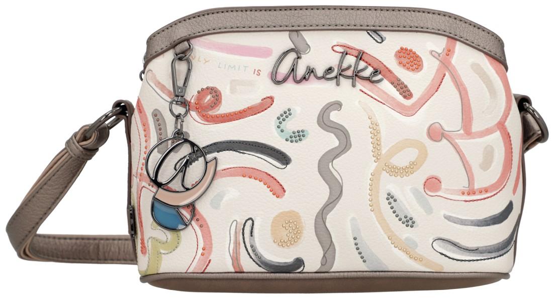 Anekke Umhängetasche mit Nietendekor Muse Olympia beige bunt