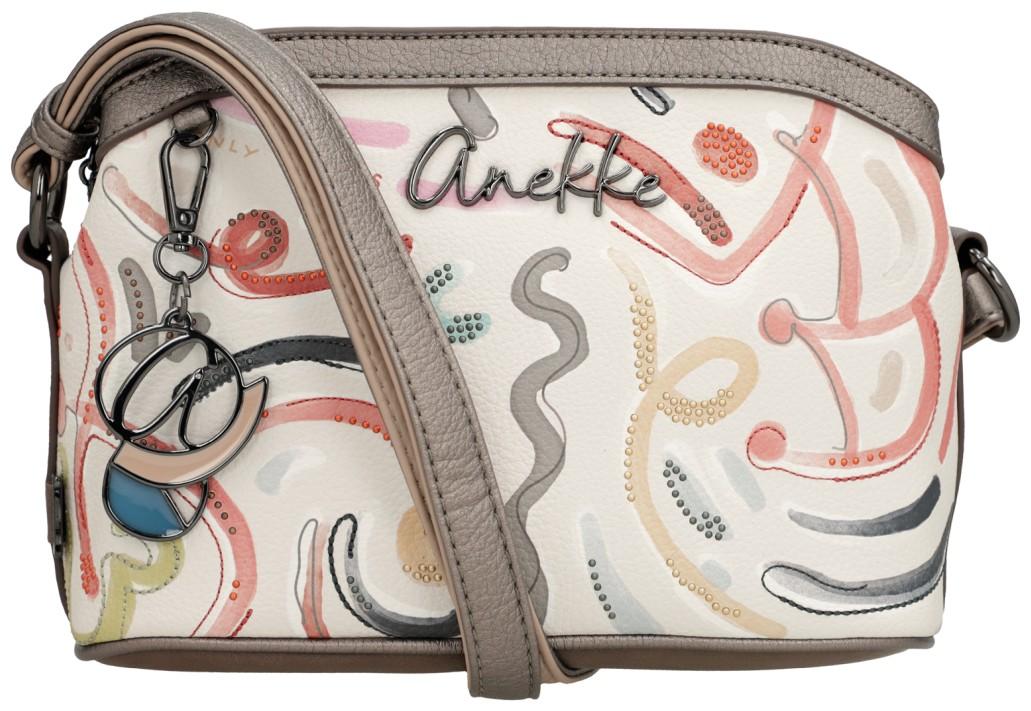 Anekke Umhängetasche mit Nietendekor Muse Olympia beige bunt