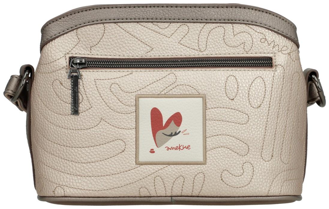 Anekke Umhängetasche mit Nietendekor Muse Olympia beige bunt
