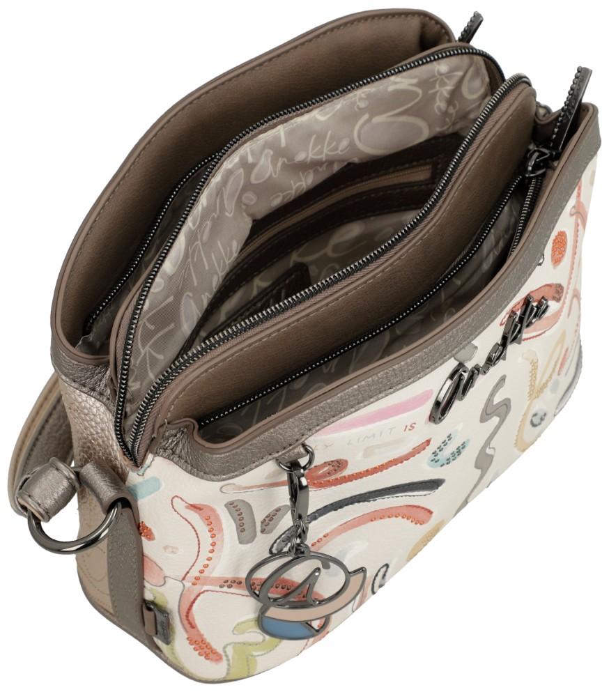 Anekke Umhängetasche mit Nietendekor Muse Olympia beige bunt