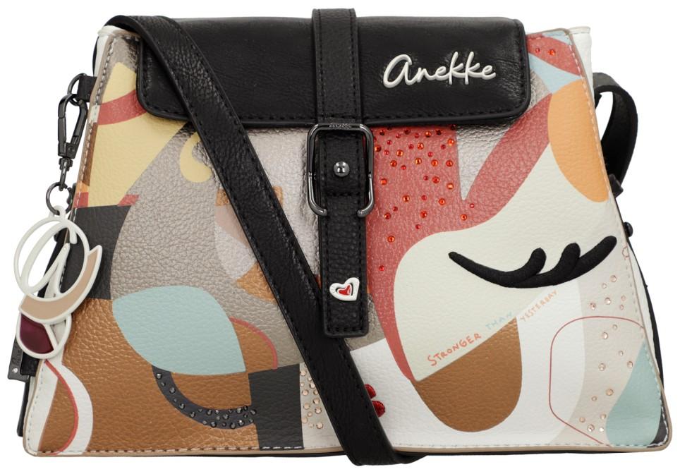 Anekke Umhängetasche mit dekorativen Flap Muse Eikon satte Farben