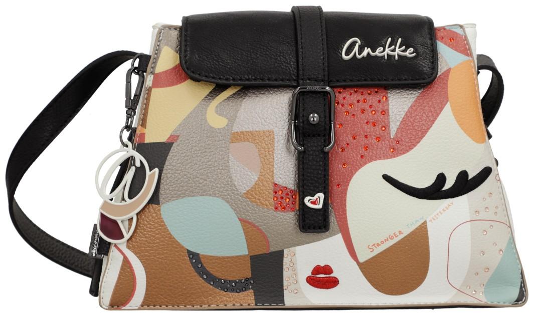 Anekke Umhängetasche mit dekorativen Flap Muse Eikon satte Farben