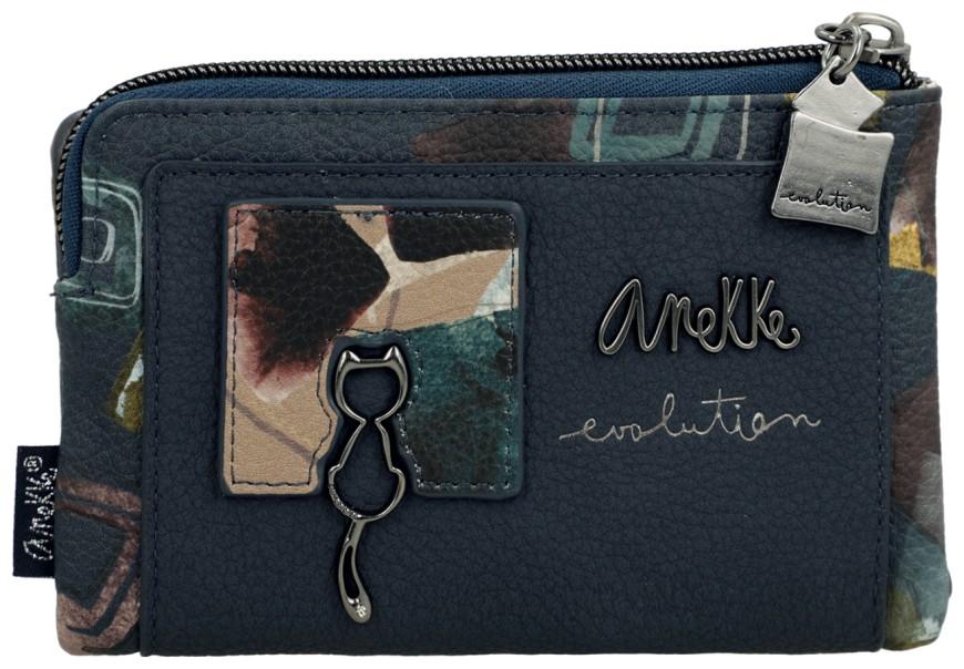 Anekke Wallet flexibel Evolution dunkelblau Real RFID Metallpin