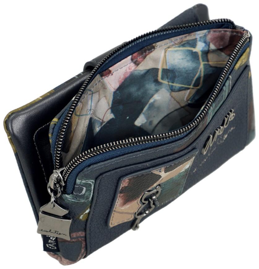 Anekke Wallet flexibel Evolution dunkelblau Real RFID Metallpin