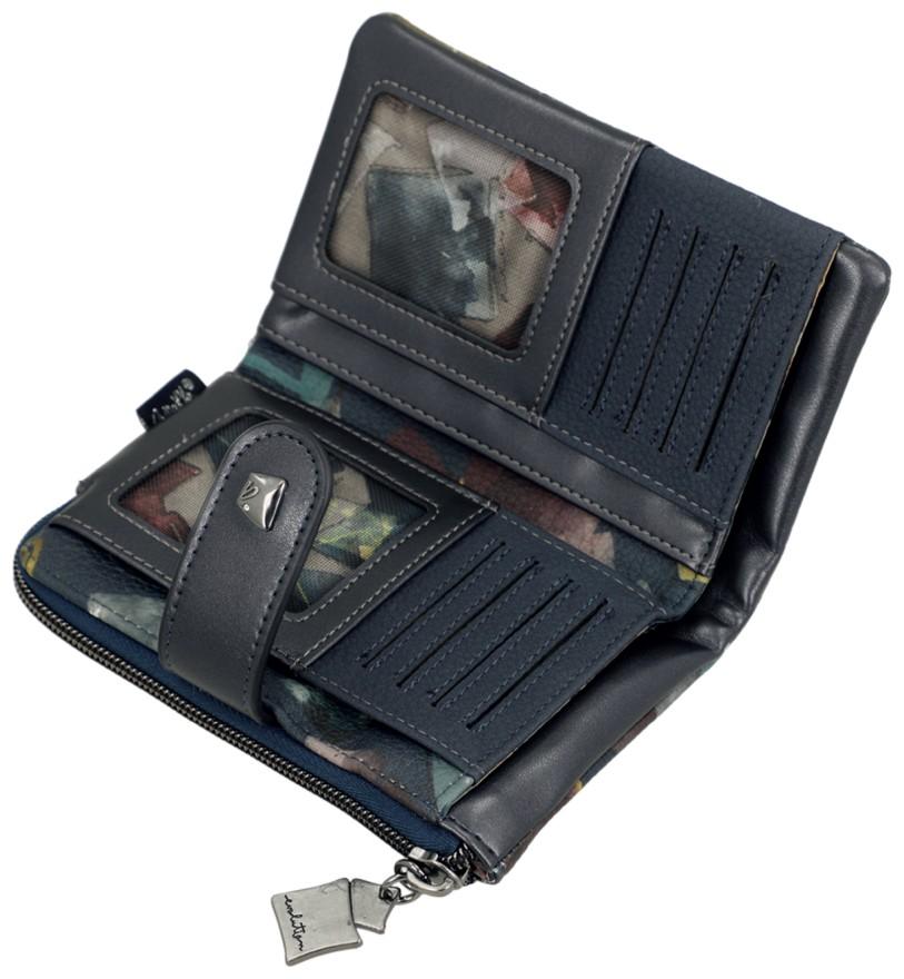 Anekke Wallet flexibel Evolution dunkelblau Real RFID Metallpin
