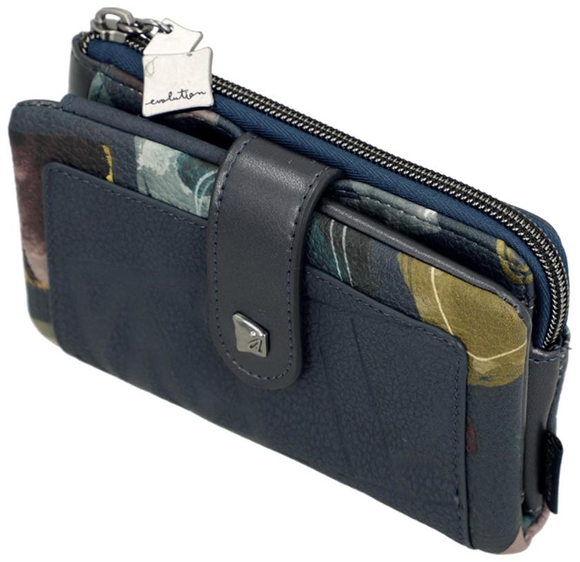 Anekke Wallet flexibel Evolution dunkelblau Real RFID Metallpin