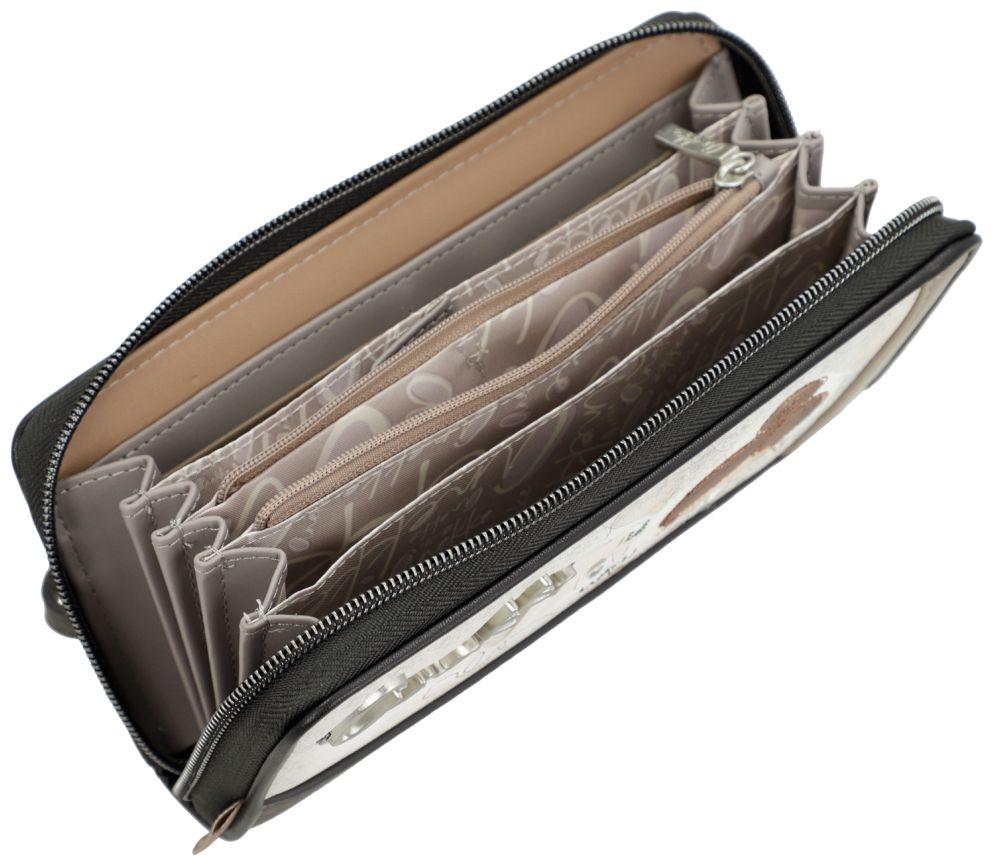 Anekke Zip Wallet Sophia Silberakzente bestickt