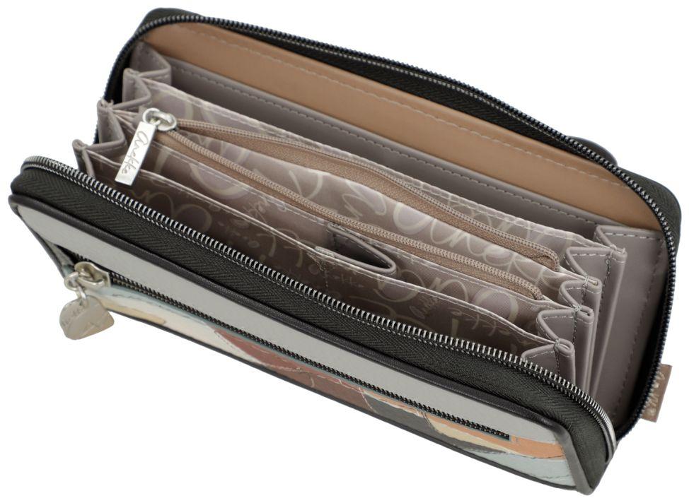 Anekke Zip Wallet Sophia Silberakzente bestickt