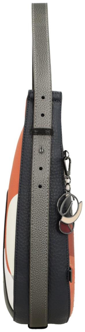 Anekke auffällige Beuteltasche rot Glitzersteine beige Eikon bestickt Muse