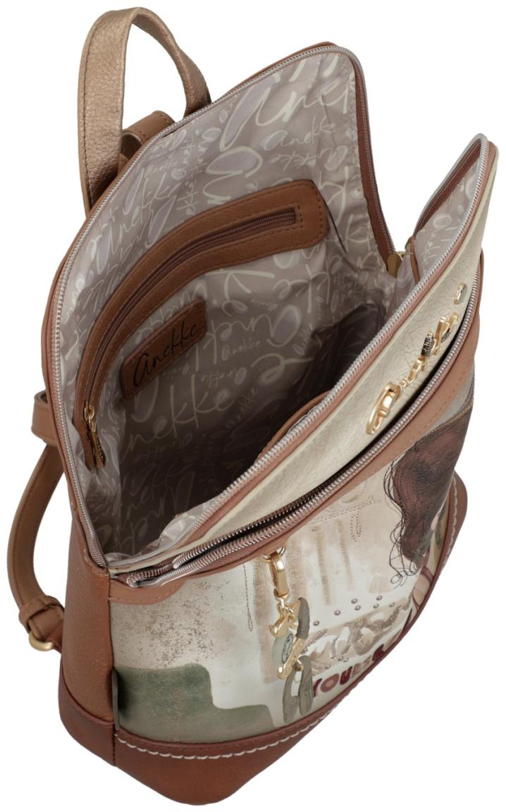 Anekke femininer Damenrucksack Muse griechisch metallic Tempel