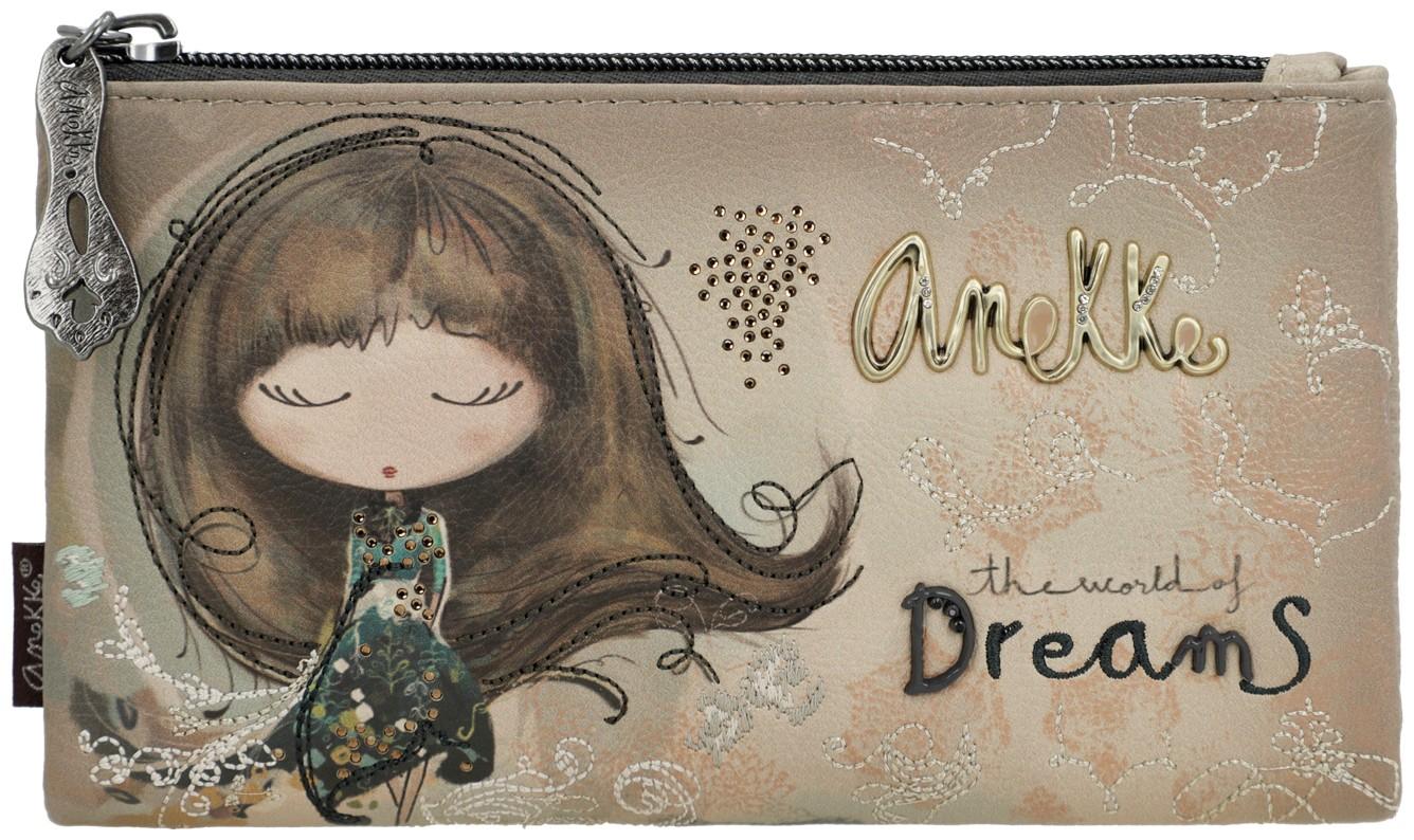 Anekke flexible Longbörse beige Glitzer herbstlich Metallic
