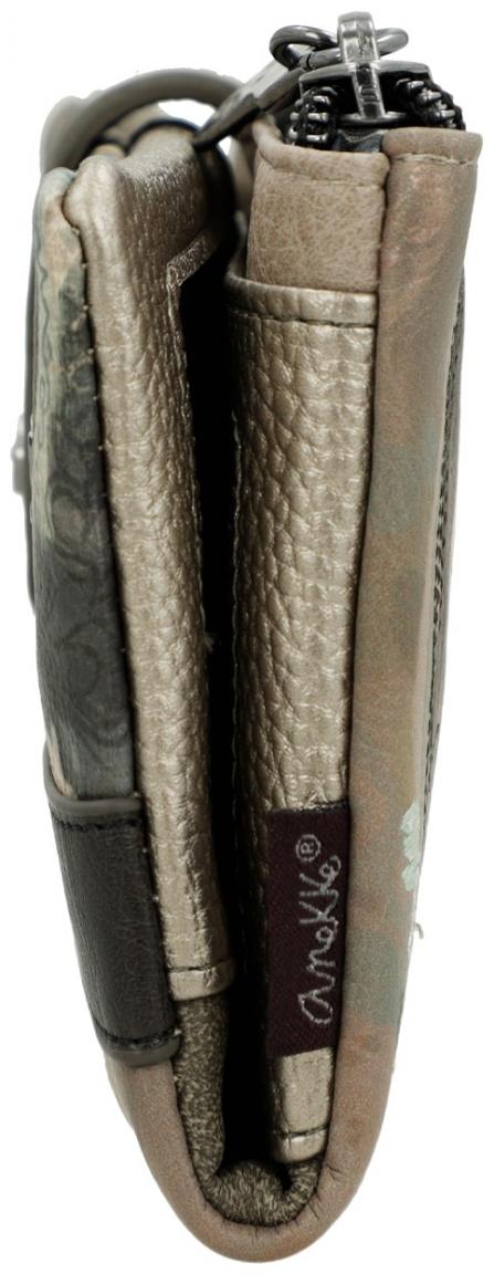 Anekke flexible Longbörse beige Glitzer herbstlich Metallic
