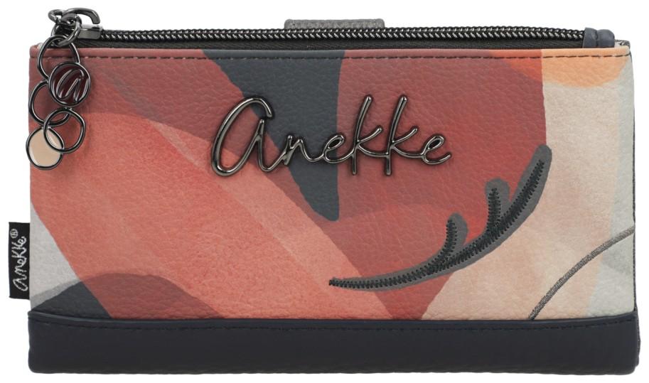 Anekke flexibles Portmonee Muse Rottöne bestickt RFID dunkelblau