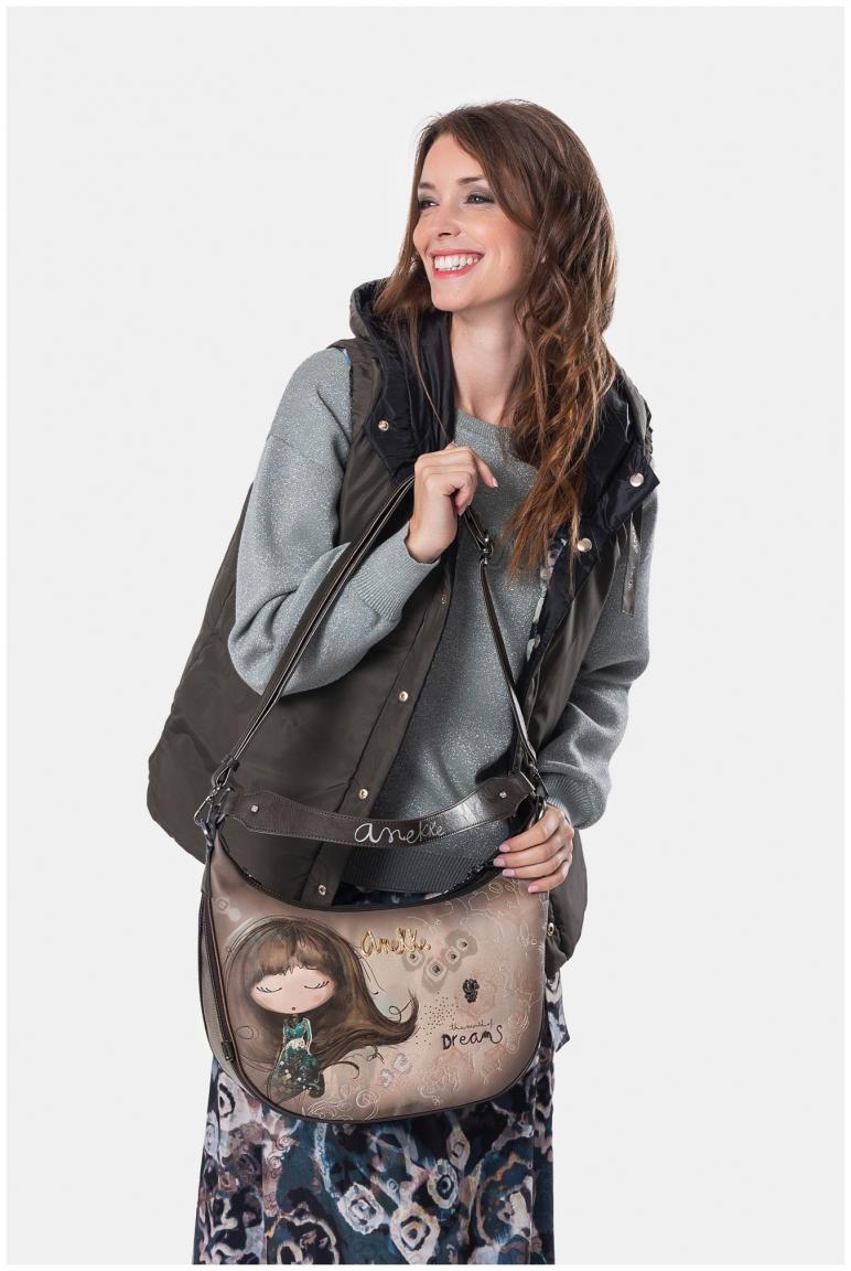 Anekke herbstlich Träume taupe Comic Real glitzernd Hobo erweitern